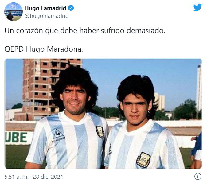 RIP Hugo Maradona: nella foto con il fratello più grande, Diego Armando Maradona El Pide de Oro.