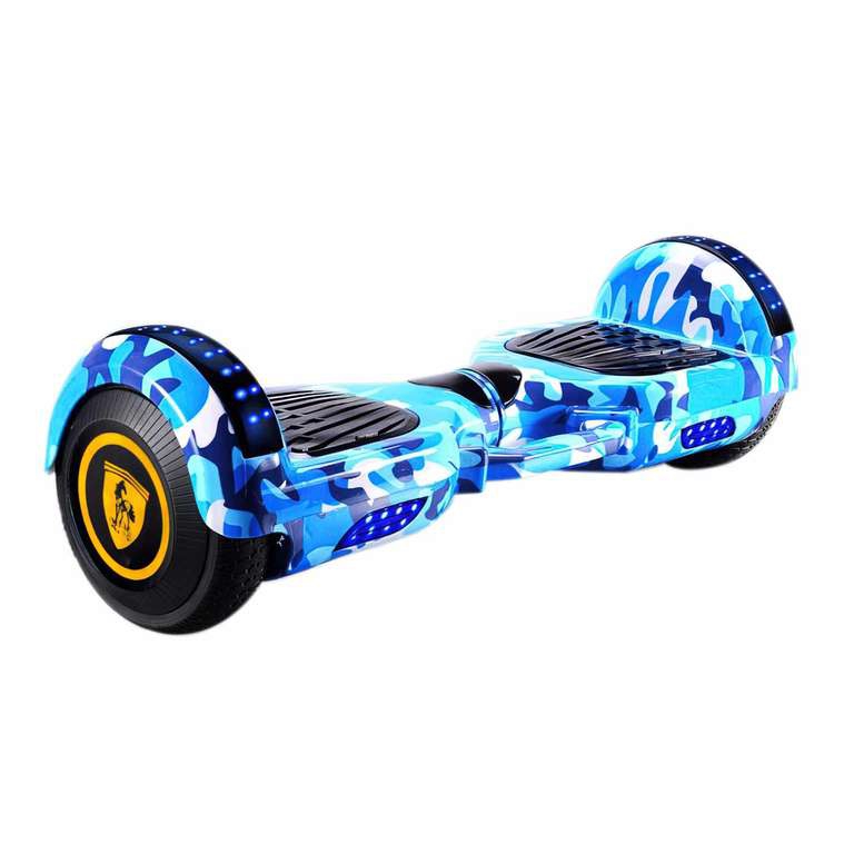 Elektra: Hoverboard Patineta Electrica Azul Bluetooth Led 
