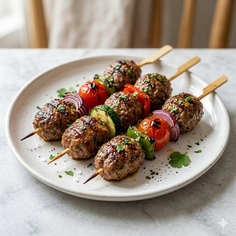 Pinchos especiales de carne picada