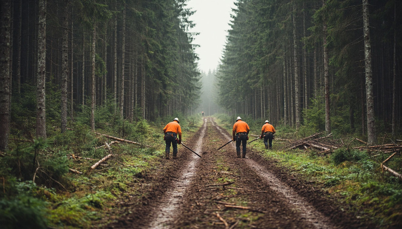 Расчистка просеки под ЛЭП
