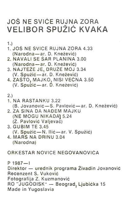 Bora Spuzic Kvaka 1987 kz