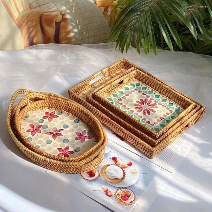 Rattan Mosaic Tray