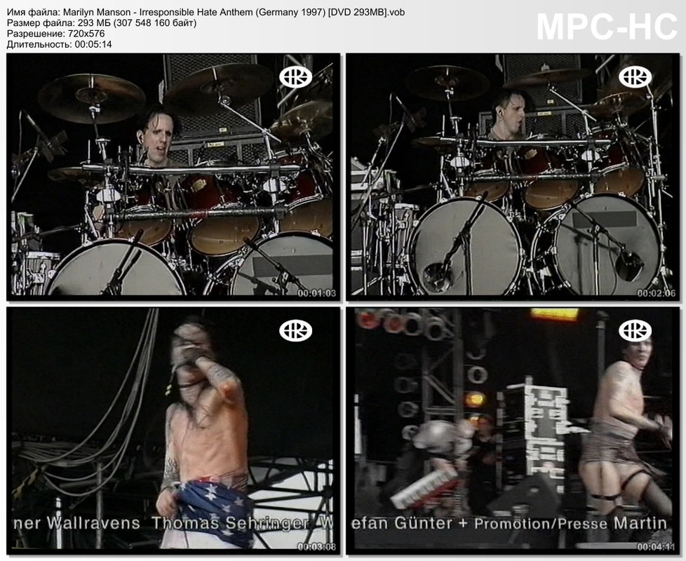 Marilyn Manson - Irresponsible Hate Anthem (Germany 1997) [DVD 2