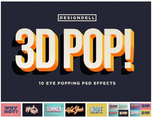 3D POP! Photoshop Effects