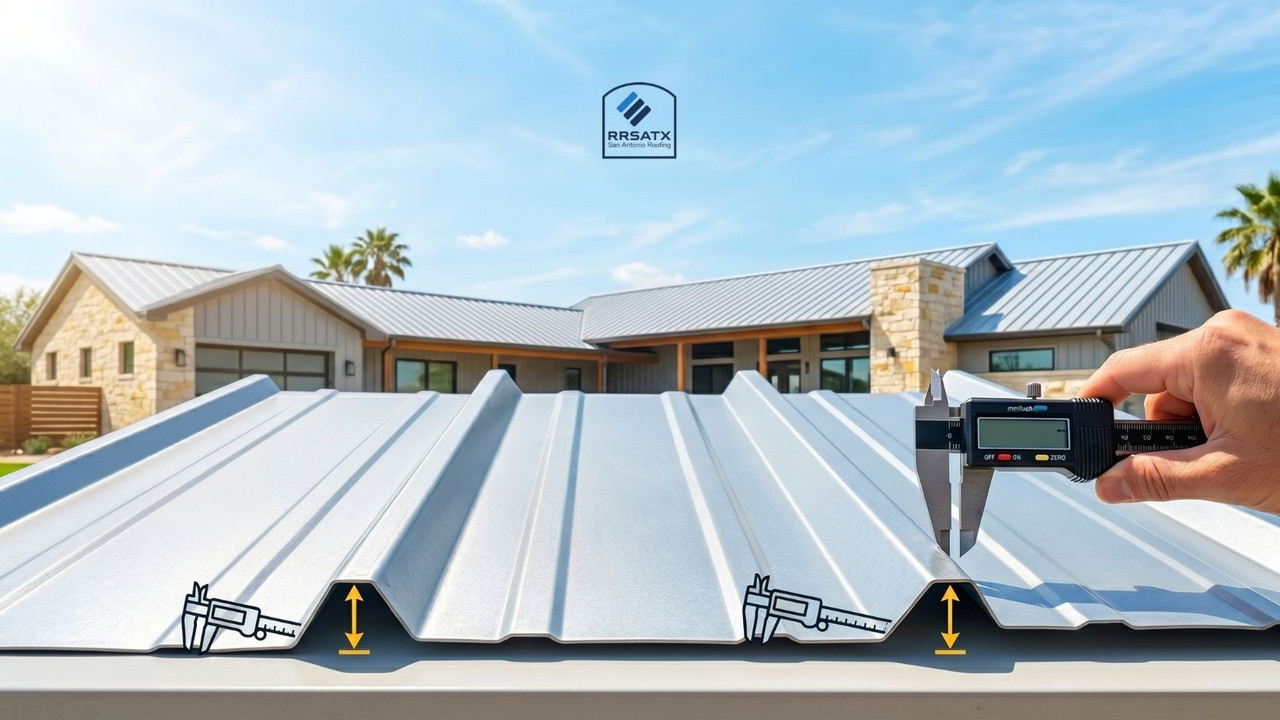 Corrugated metal roof panel gauges comparison San Antonio