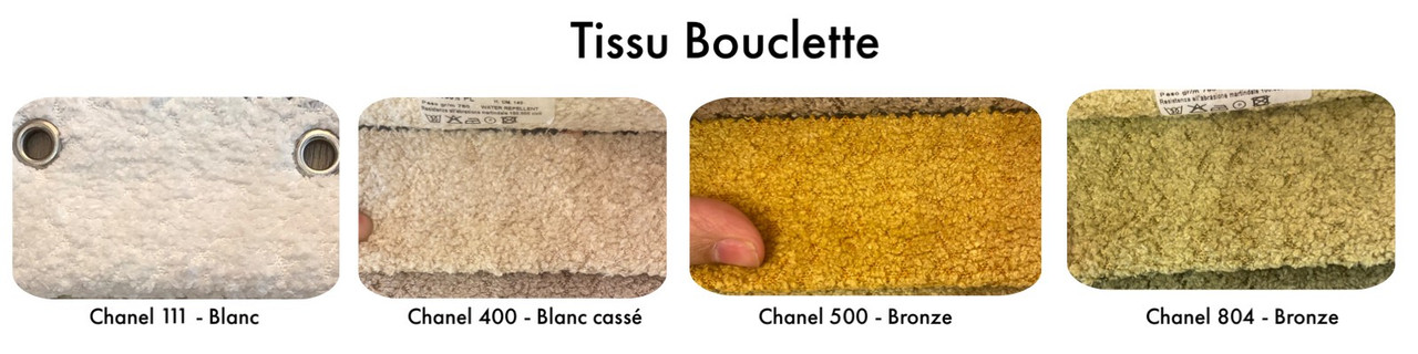 Tissu bouclette Chanel du canapé Soleado