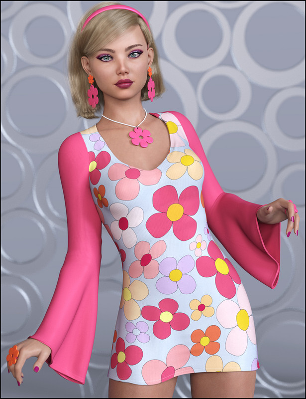 dForce Flower Power Outfit for Genesis 8 Female
