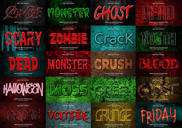 HORROR PSD Text effect