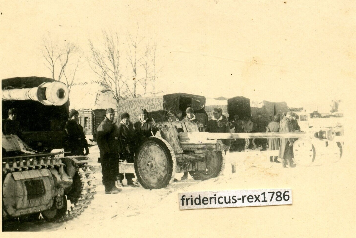Foto WH Ostfront Panzer Jäger Abt. Sd Kfz Marder   PAK im Winter