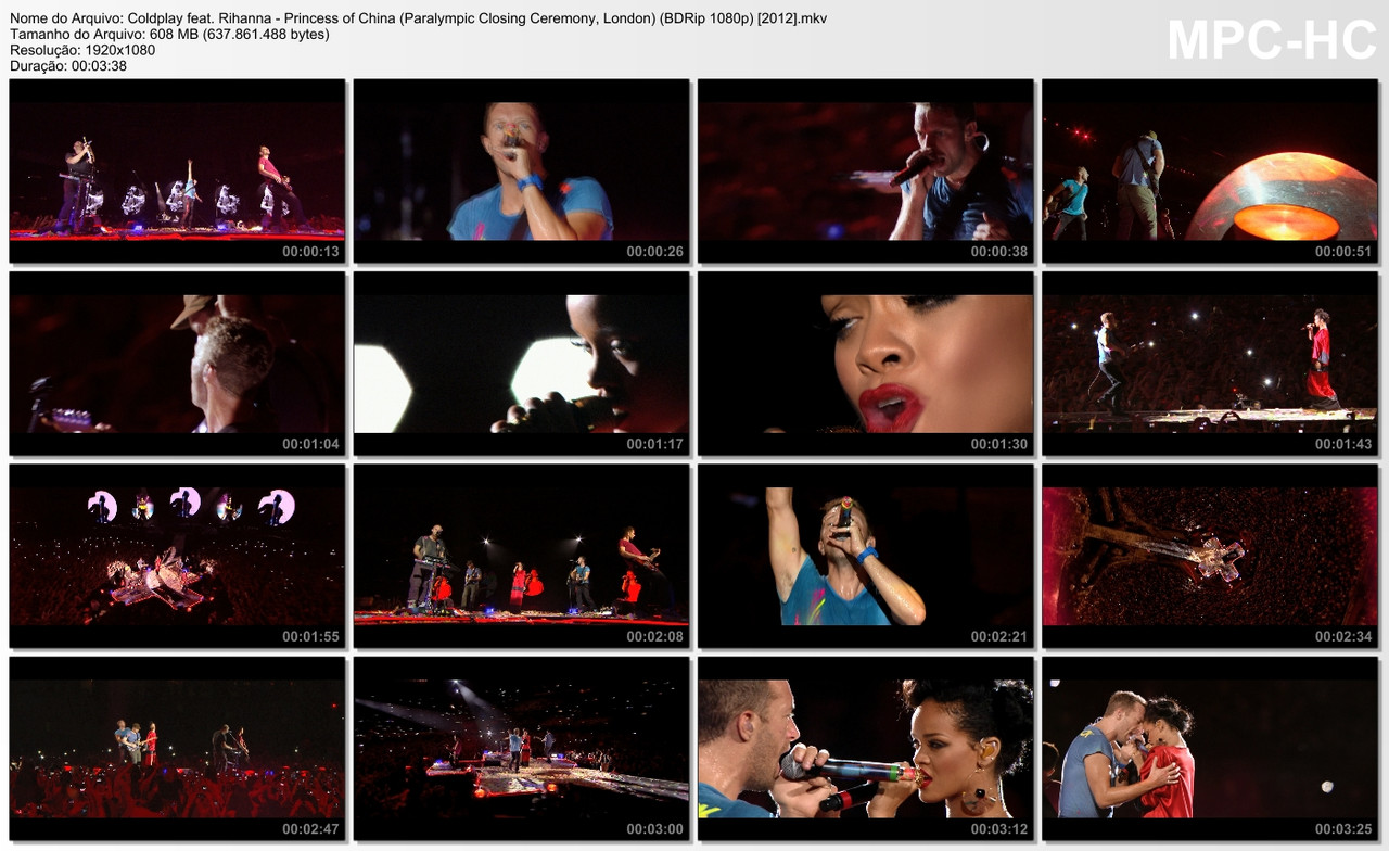 Coldplay feat. Rihanna - Princess of China (Paralympic Closing Ceremony, London) (BDRip 1080p) [2012