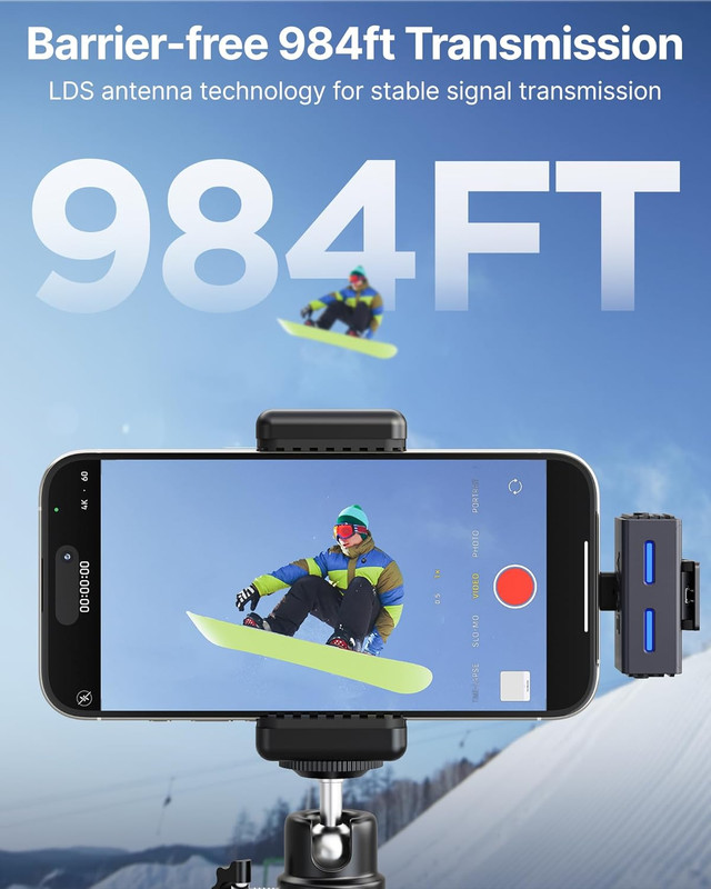 ميكروفون BOYA BOYALINK 3 اللاسلكي - ذكاء اصطناعي - حجم زر - عالي الجودة - أسود - 5