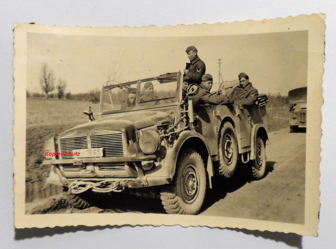 Foto schwerer Geländewagen X X LAH 1940 Frankreich Metz Nummerns