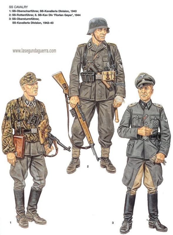 9ª División Panzer SS Hohenstaufen - 1. SS Sturmbannführer, Mayor, 1943-44 - 2. SS Scharführer, Sargento primero, 19º Regimiento Panzergrenadier SS, 1944