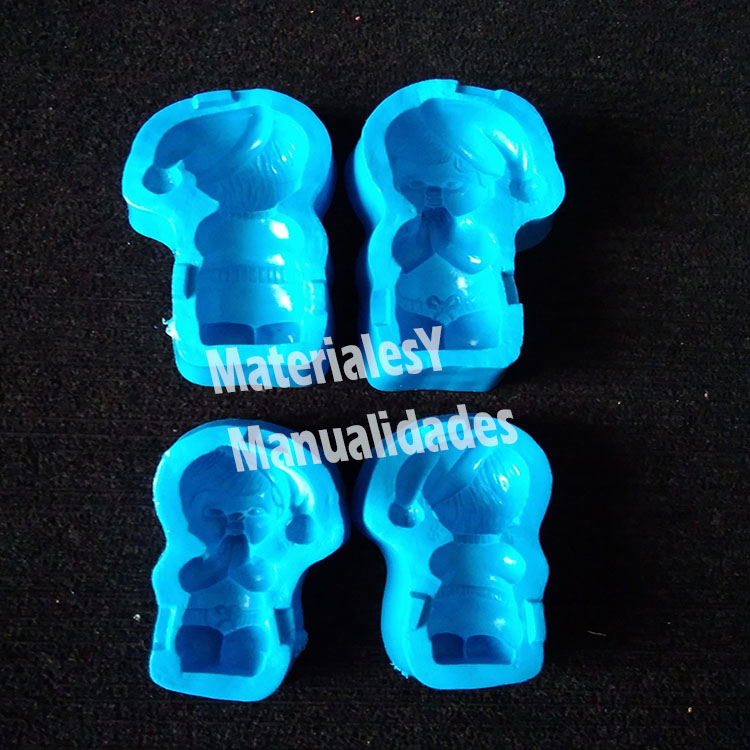 Molde plástico niño con gorro para recuerdos  con porcelanicrón 4pz