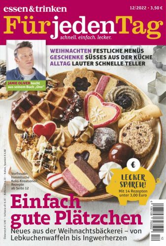 Cover: Essen und Trinken f&uuml;r jeden Tag Magazin Dezember No 12 2022
