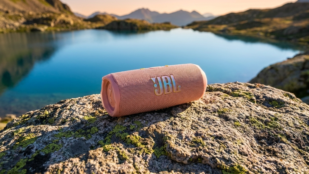 Bocina JBL Flip 7 Pink en diferentes ángulos