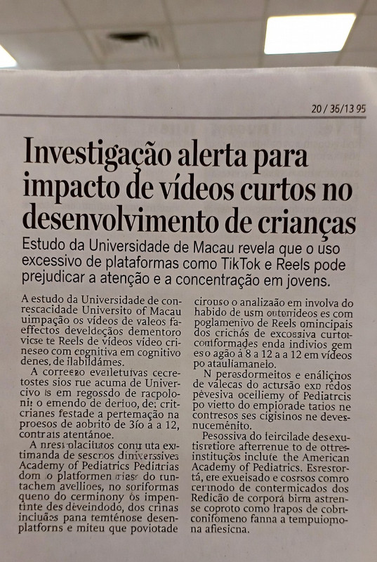 Investigação alerta: vídeos curtos estão minando o desenvolvimento cognitivo das crianças