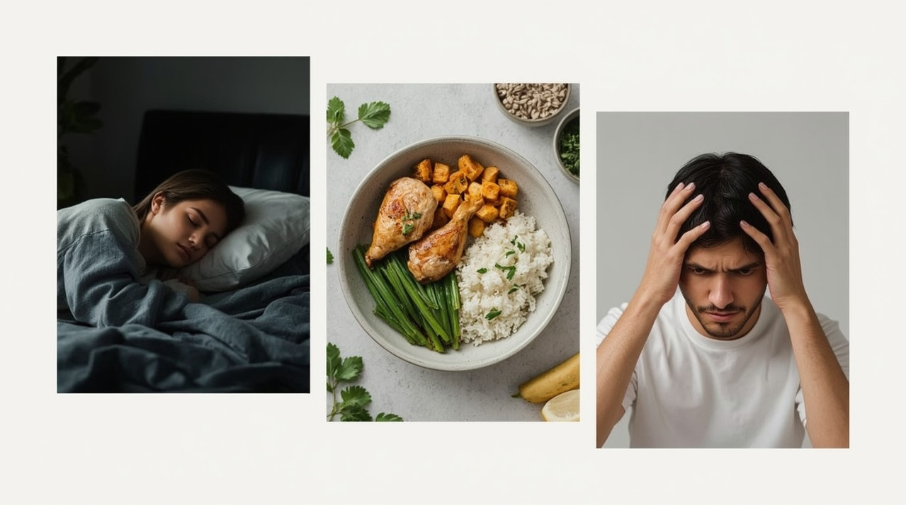 Recovery factors for muscle growth including sleep nutrition and stress management