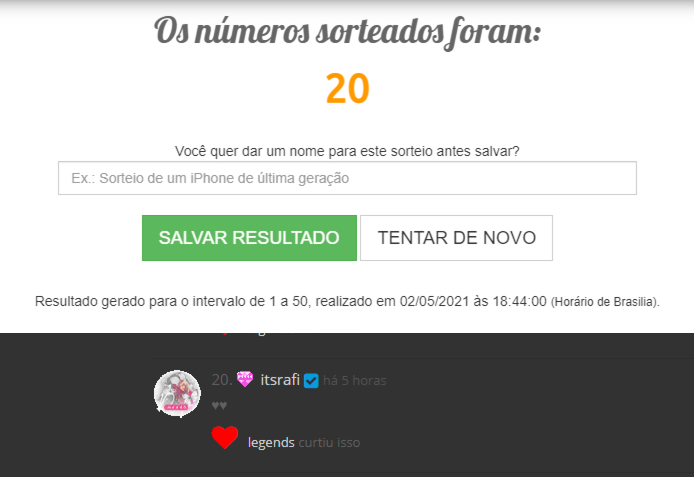 sorteio