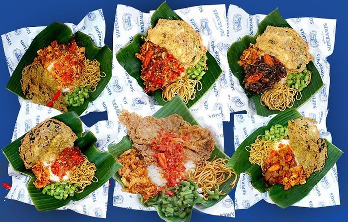 Pilihan nasi rames di Superames.