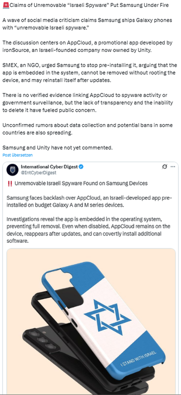 Landfall Spyware auf Samsung Smartphones?