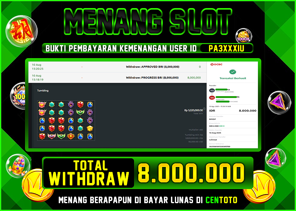 BUKTI JACKPOT LUNAS CENTOTO