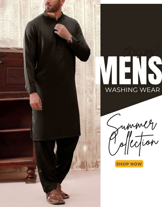 Men’s Unstitched Wash n Wear Shalwar Kameez Suit – Premium Fabric | Summer Collection Pakistan