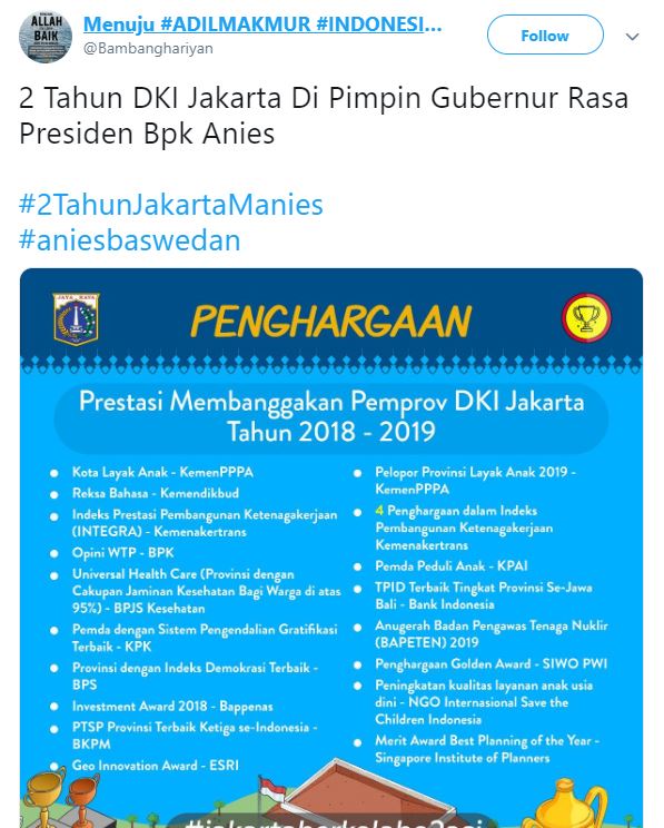 Anies Baswedan disebut Gubernur Rasa Presiden
