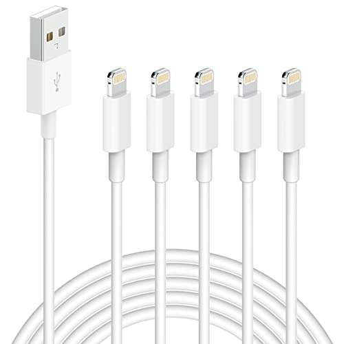 Amazon: Paquete 5 Cables Lightning con Certificación MFI Iphone Ipad