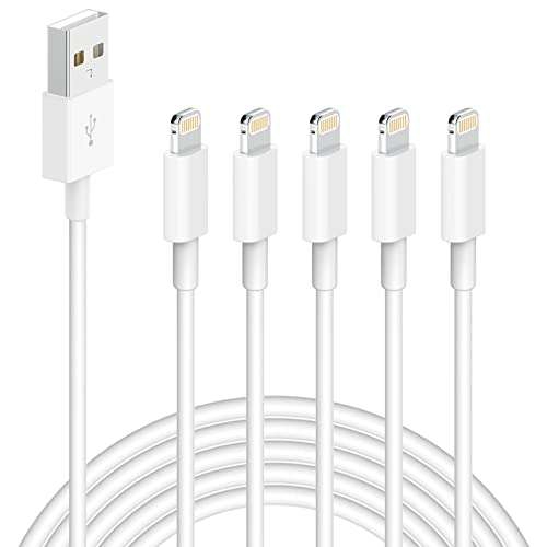 Amazon: Paquete 5 Cables Lightning con Certificación MFI Iphone Ipad 
