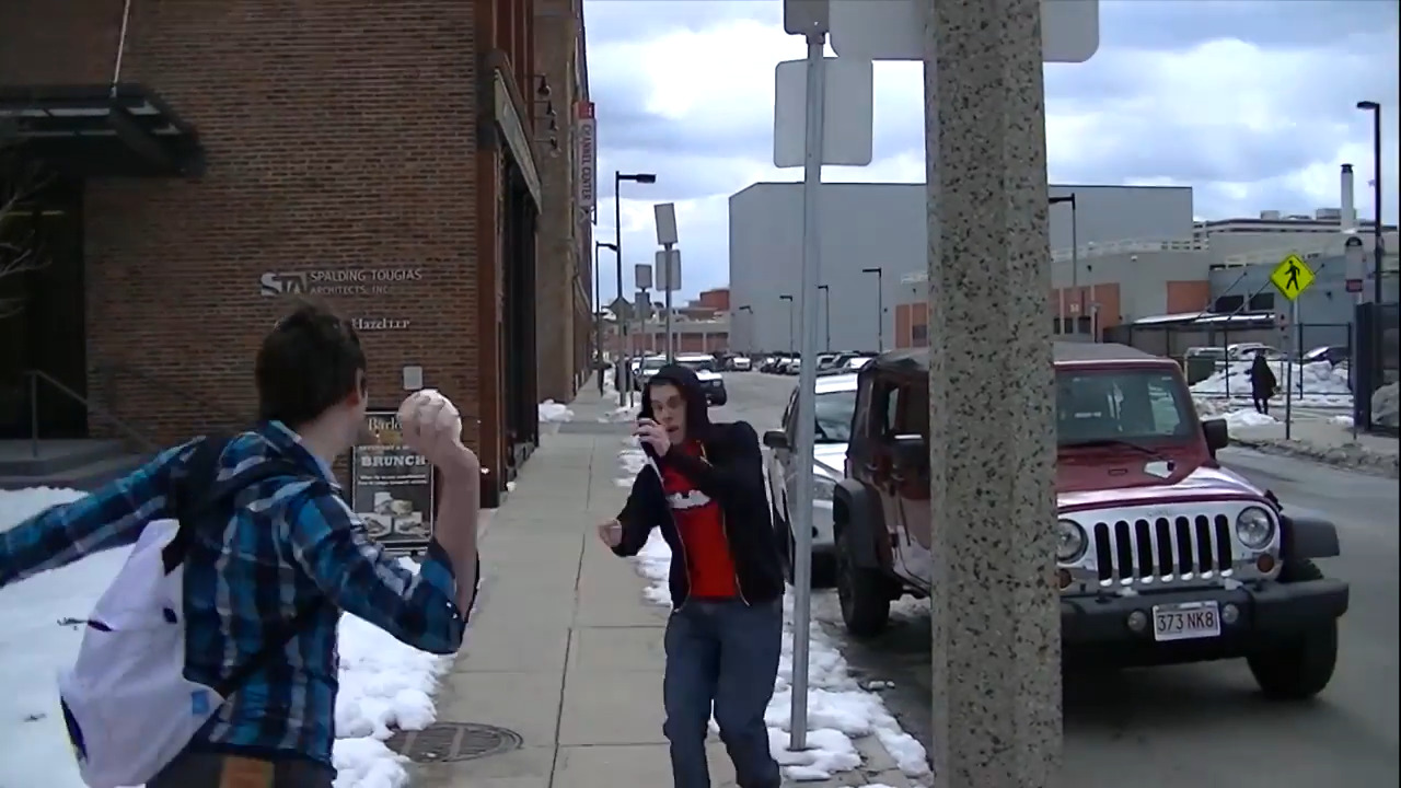 STAR_ throwing a snowball and Jerma985, from jerma's pax east 2013 video