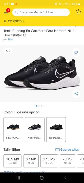 Mercado Libre: Tenis Running En Carretera Para Hombre Nike Downshifter 12 
