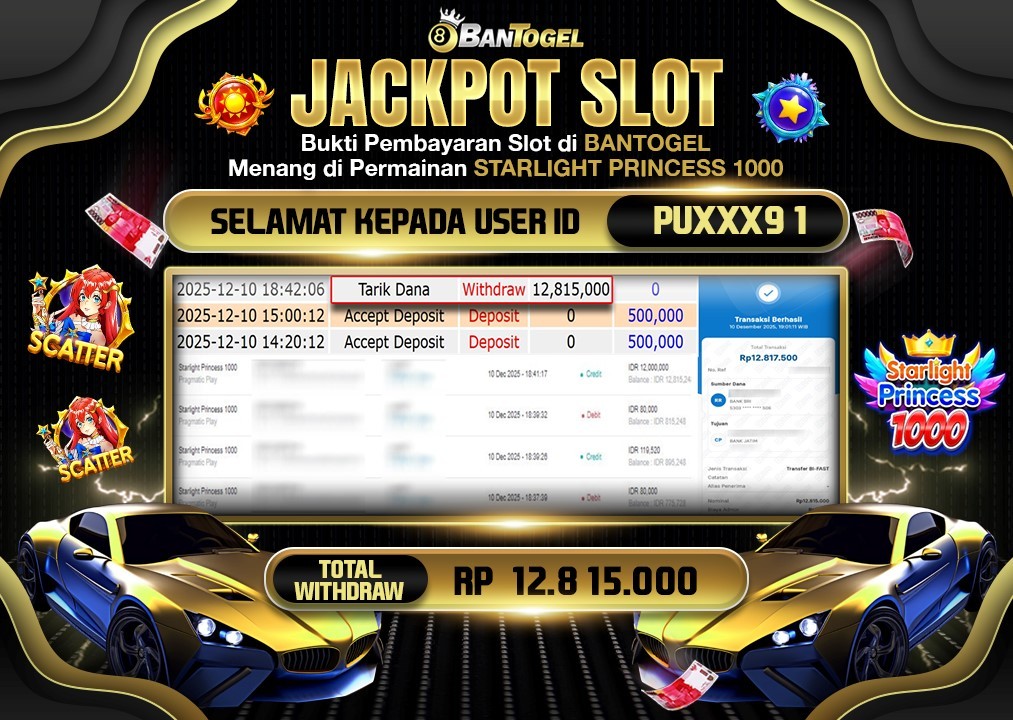 BUKTI JACKPOT LUNAS BANTOGEL