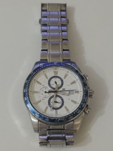 CASIO EDIFICE 2328 EF- 547 CHRONOGRAPH MENS WATCH WR 10BAR USED Wristwatch | eBay
