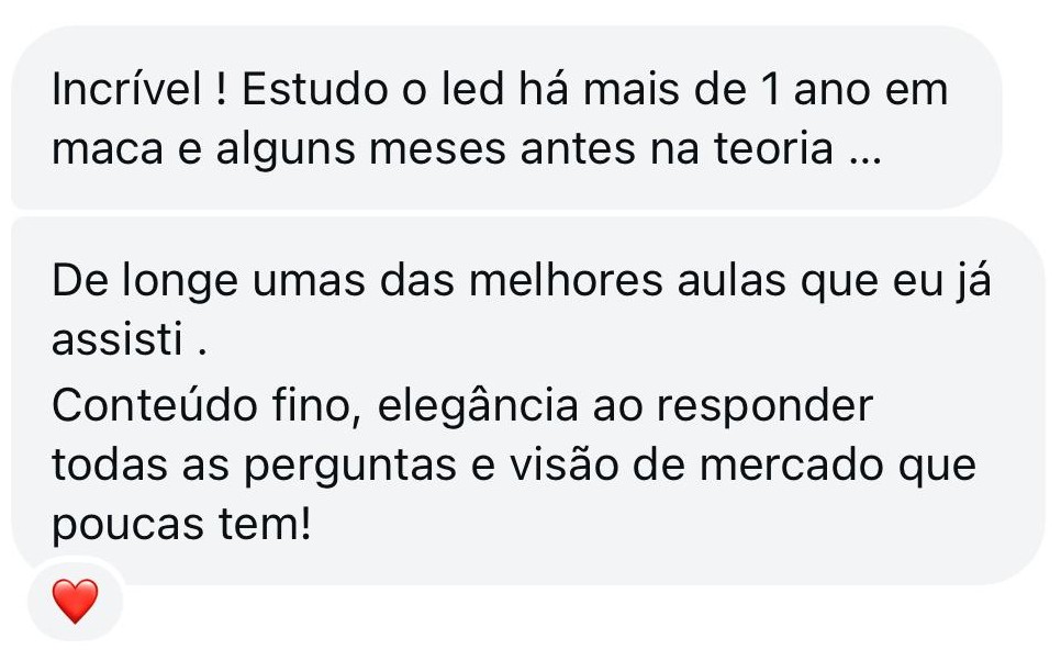 Feedback de aluna