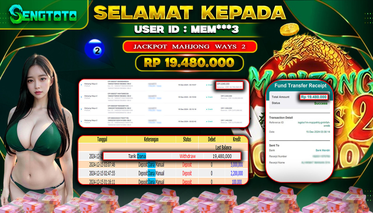 BUKTI PEMBAYARAN SLOT MAHJONG WAYS 2