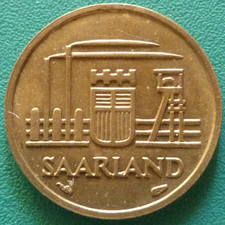 10 Franken. Sarre (1954) SAR-10-Franken-1954-anv