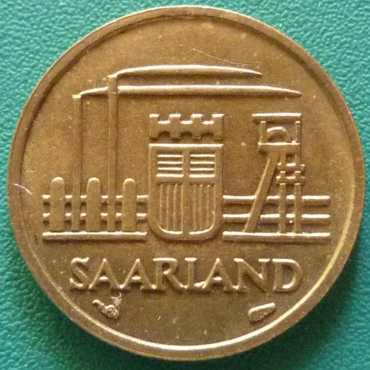 10 Franken. Sarre (1954) SAR-10-Franken-1954-anv