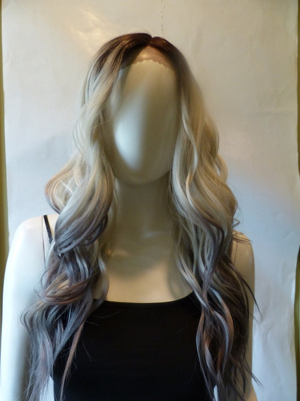 NOBLE WS/F LACE NIB 27" WAVY OMBRE COLOR SYNTHETIC HAIR WIG