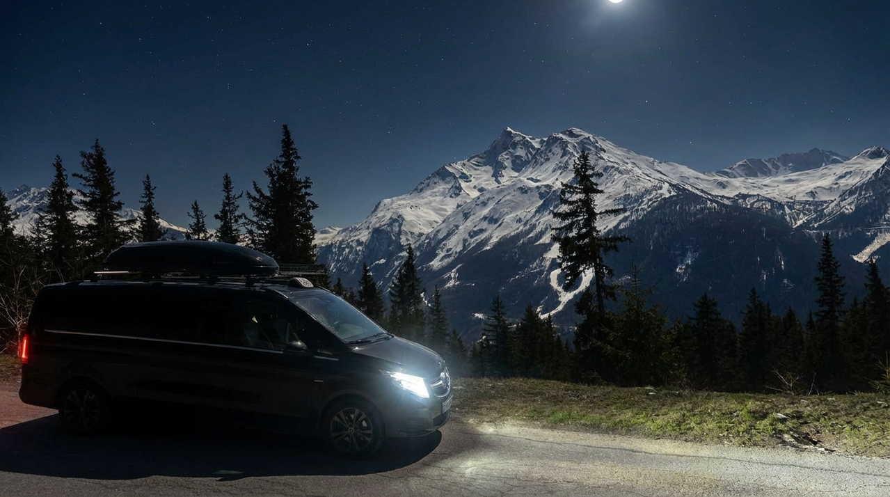 Taxi de nuit en ville