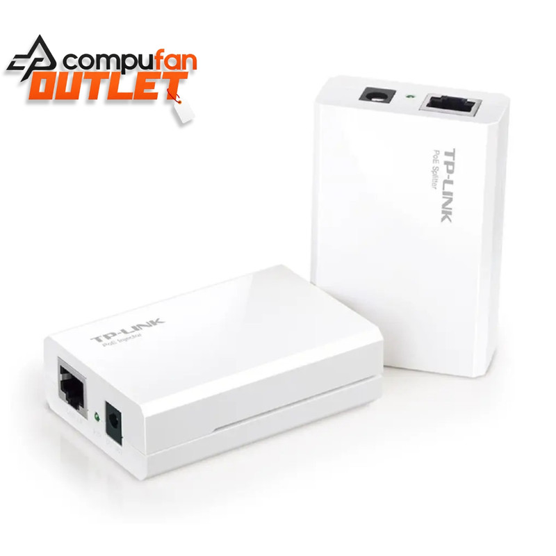 OUTLET - KIT INYECTOR + SPLITTER POE TP-LINK TL-POE200 10/100 BLANCO