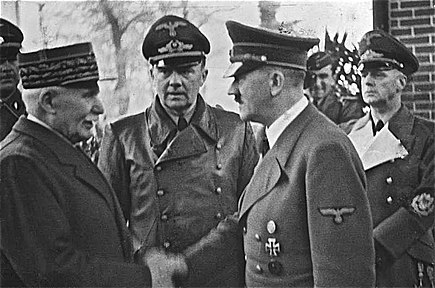 ¡¡Mis normalitas!! 10 céntimos Francia. Estado Francés. 1941. 435px-Bundesarchiv-Bild-183-H25217-Henry-Philippe-Petain-und-Adolf-Hitler