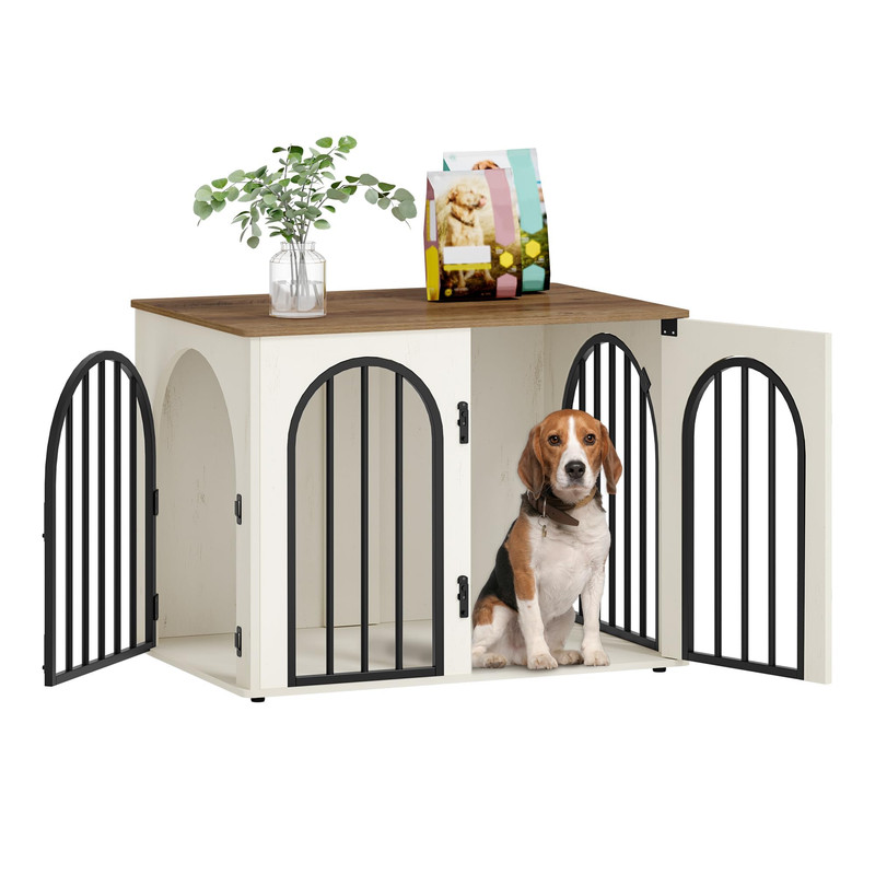 Hzuaneri 31.5-Inch Wooden Dog Crate Furniture End Table