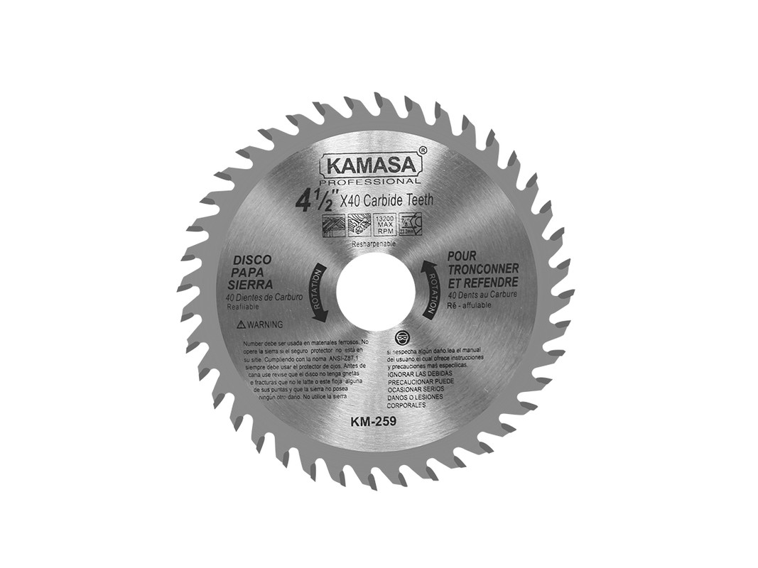 DISCO PARA SIERRA 4.5"X40T KAMASA