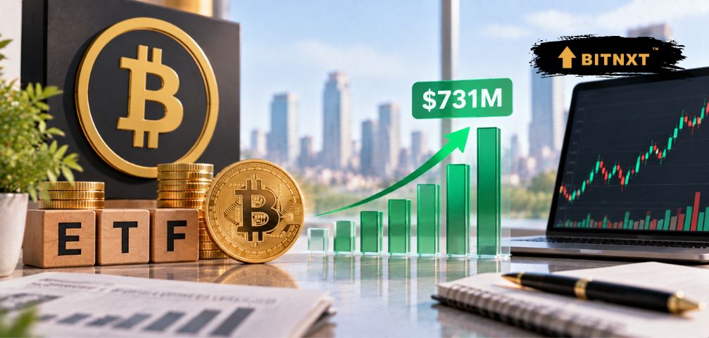 Bitcoin ETF Inflows Hit $731M, Biggest Day Since January