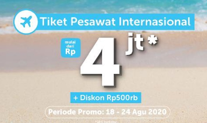 Promo tiket pesawat internasional dari Traveloka