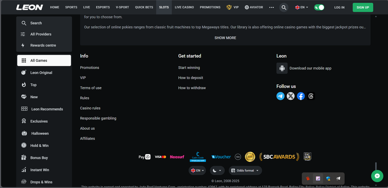 Leon Casino Banking Options