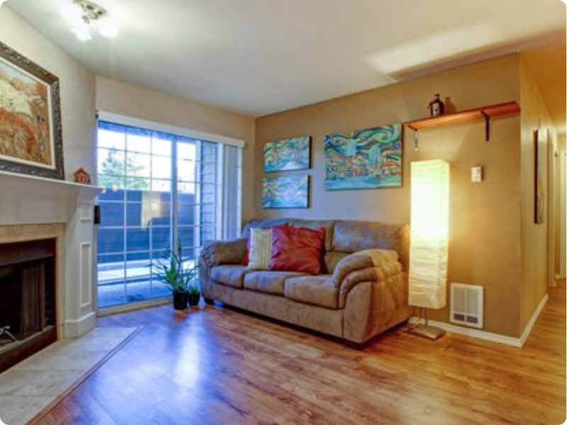 Office space with specialty paint finish
