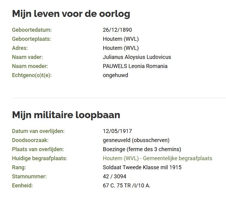 ButayeJozefMilitairesteekkaart