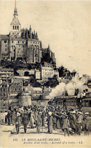 SNCF-Ligne-Pontorson-Mt-St-Michel-11-Arr-t-Mt-St-Michel-Carte-postale SNCF-Ligne-Pontorson-Mt-St-Michel-11-Arr-t-Mt-St-Michel-Carte-postale